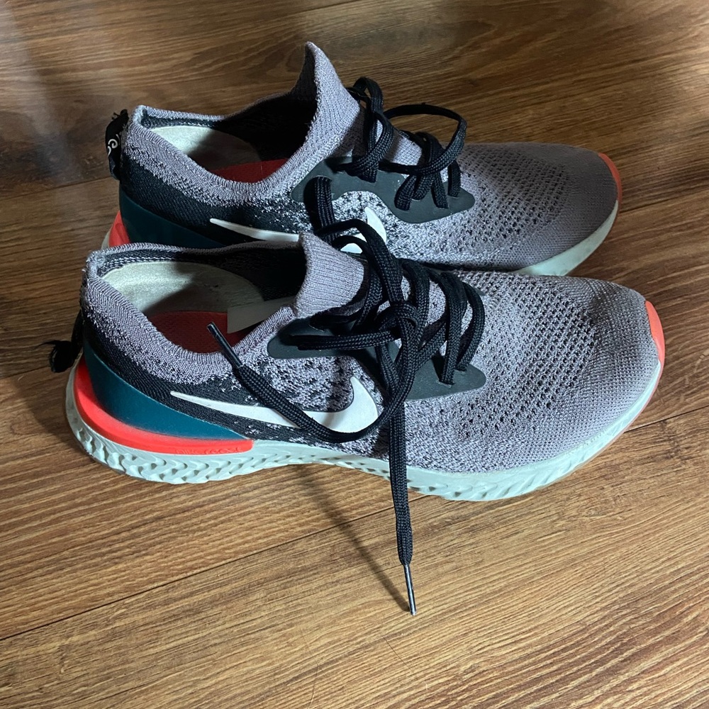 Gray and Black Running Shoes